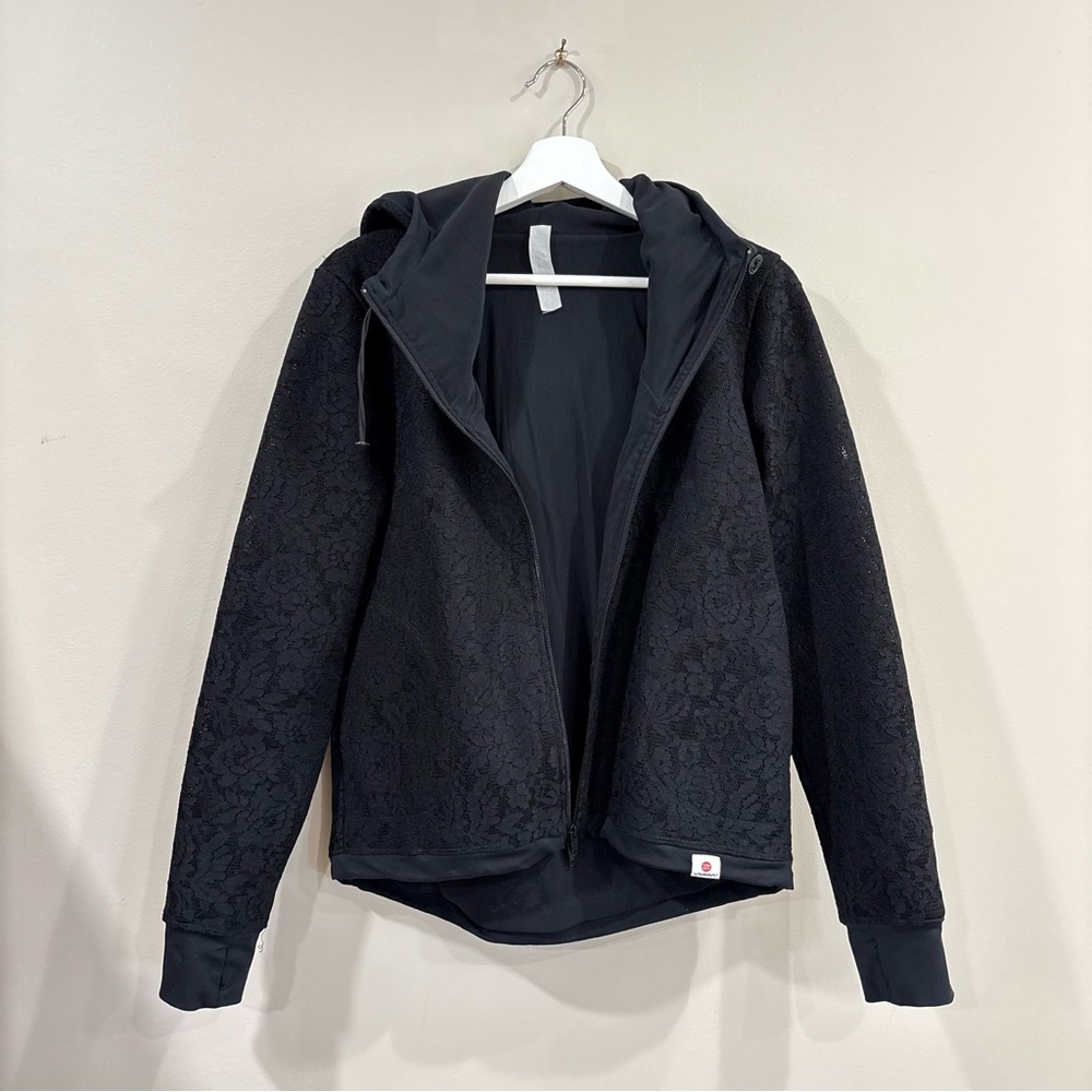 Vimmia Black Lace Zip Hoodie Jacket Small Women’s Activewear Athleisure